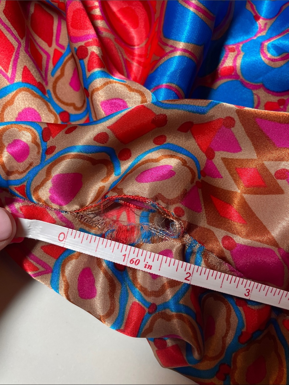 Vintage David Brown for Saks Fifth Avenue Caftan *needs repair - Picture 7 of 10